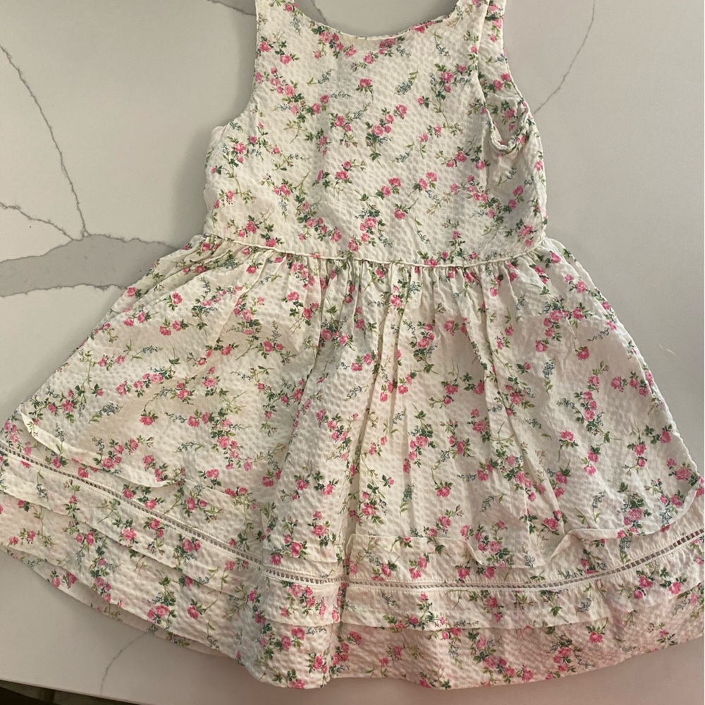 Ralph Lauren Pink and Green Floral Dress